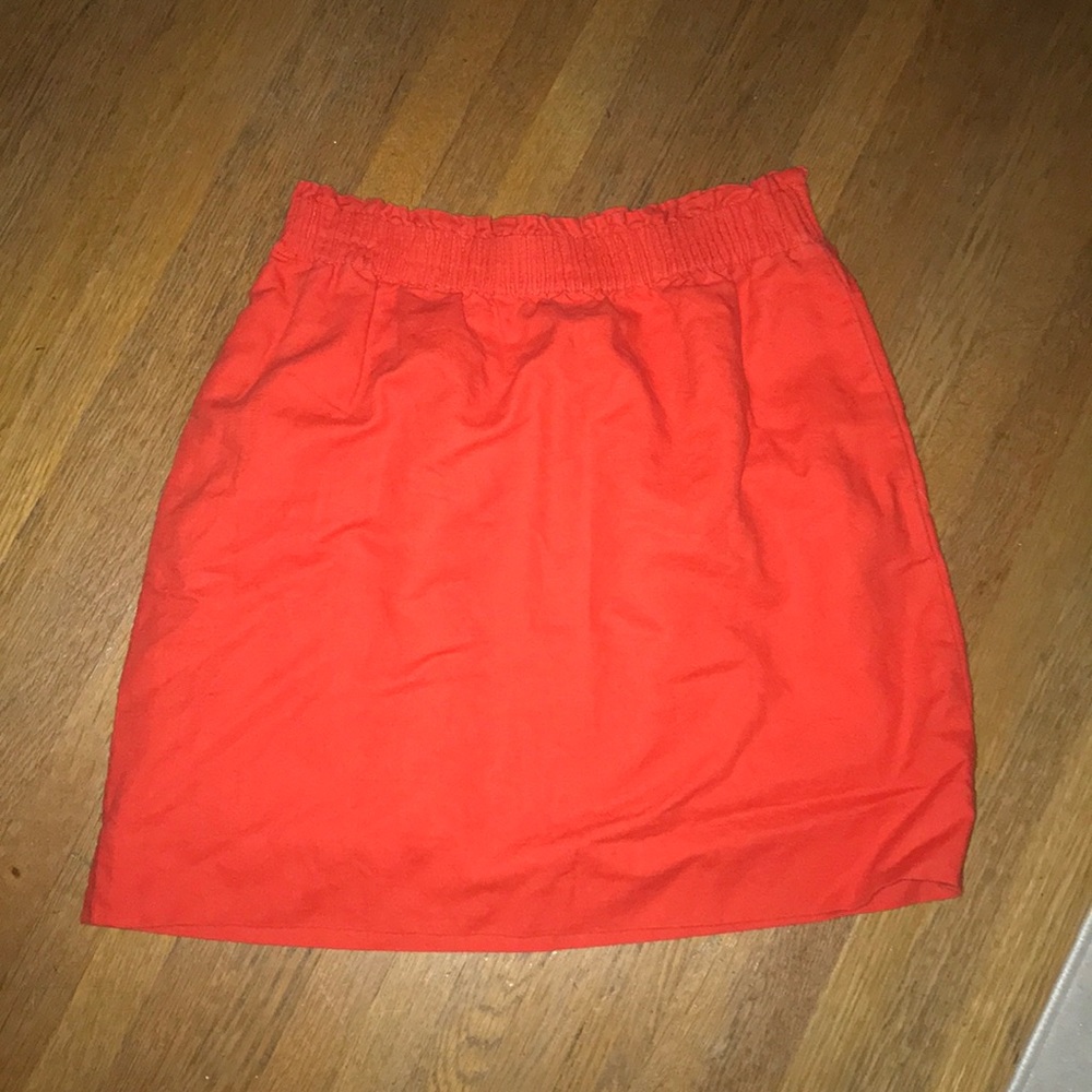 Red J. Crew skirt